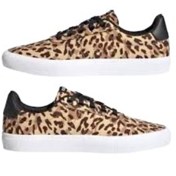 adidas Leopard Print Athletic Shoes - Black and Brown - Picture 1 of 14